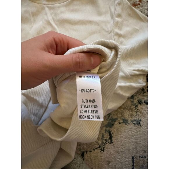 Agolde Women's Ribbed Mock Neck Tee - Picture 5 of 6